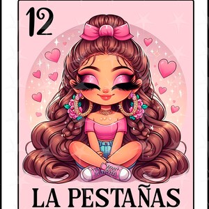 Carte Loteria en espagnol, sublimation, conception numérique par sublimation, téléchargement immédiat, conception espagnole, La Pestanas, carte Loteria espagnole