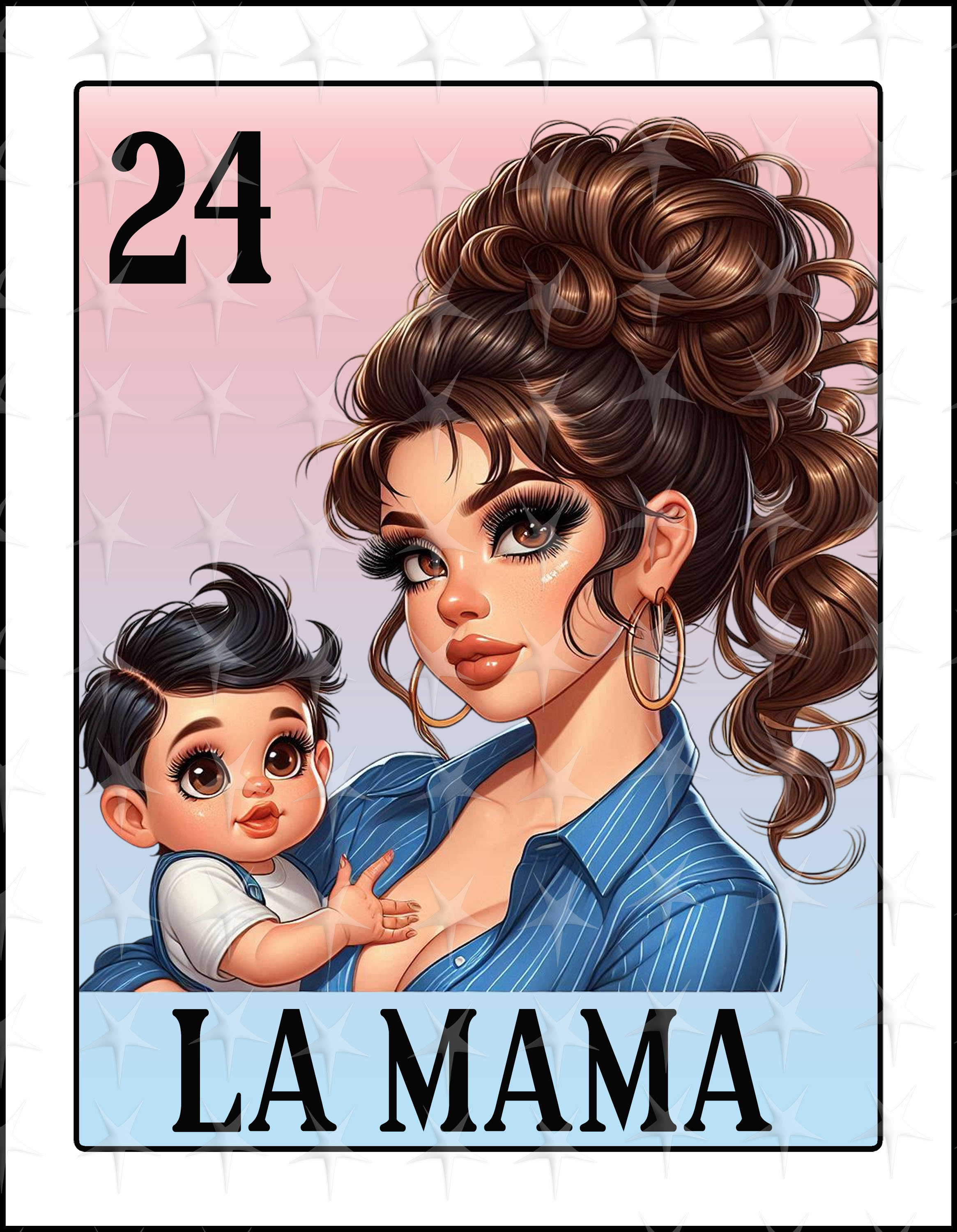 La Mama Loteria Card: Spanish Digital Design (PNG) - Etsy