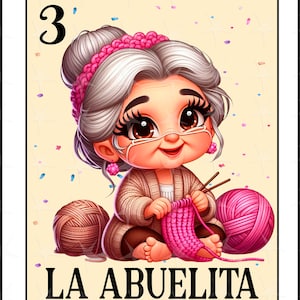 Loteriakaart en espanol, sublimatieontwerp, digitaal sublimatieontwerp, Instant download, Spaans ontwerp, La Abuelita, Spaanse loteriakaart