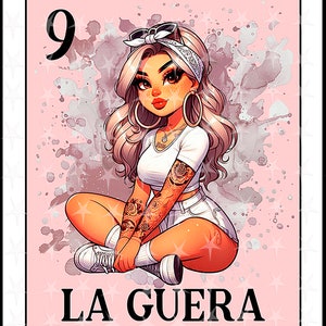 Loteria card en espanol, Design a sublimazione, Design digitale a sublimazione, Download immediato, Design spagnolo, La Guera, Loteria La guera Card