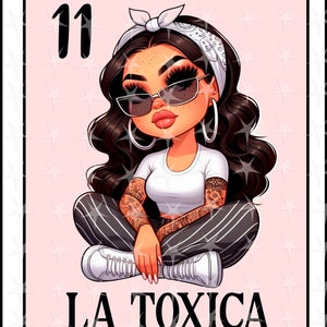 Loteriakaart en espanol, sublimatieontwerp, digitaal sublimatieontwerp, direct downloaden, Spaans ontwerp, La TOXICA, png-loteriakaart