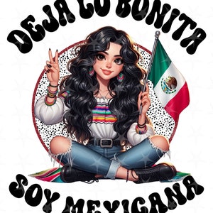 Frases graciosas en espanol, Sublimation Design, Téléchargement instantané, Design espagnol, Deja lo Bonita soy mexicana, Mexicana Design numérique