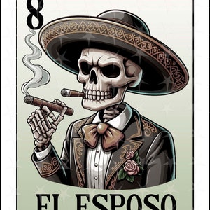 Karta loterii w espanol, projekt sublimacji, szkielet El Esposo PNG, natychmiastowe pobieranie, projekt hiszpański, EL ESPOSO, Mariachi El Esposo, hiszpański