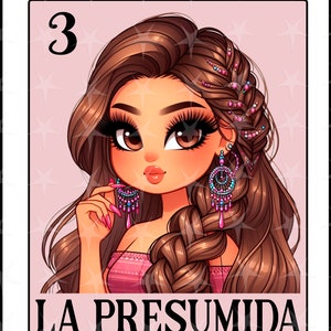 Carte Loteria en espagnol, Design par sublimation, Design numérique par sublimation, Téléchargement instantané, Design espagnol, La Presumida, PNG Carte Loteria