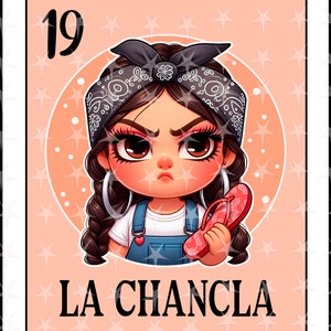 Carte Loteria en espagnol, Design par sublimation, Design numérique par sublimation, Téléchargement instantané, Design espagnol, La chancla, Carte espagnole Loteria
