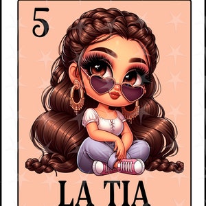 Loteria card en espanol, Sublimation Design, Sublimation Digital Design, Instant Download, Spanish Design, La Tia, Loteria Card Spanish