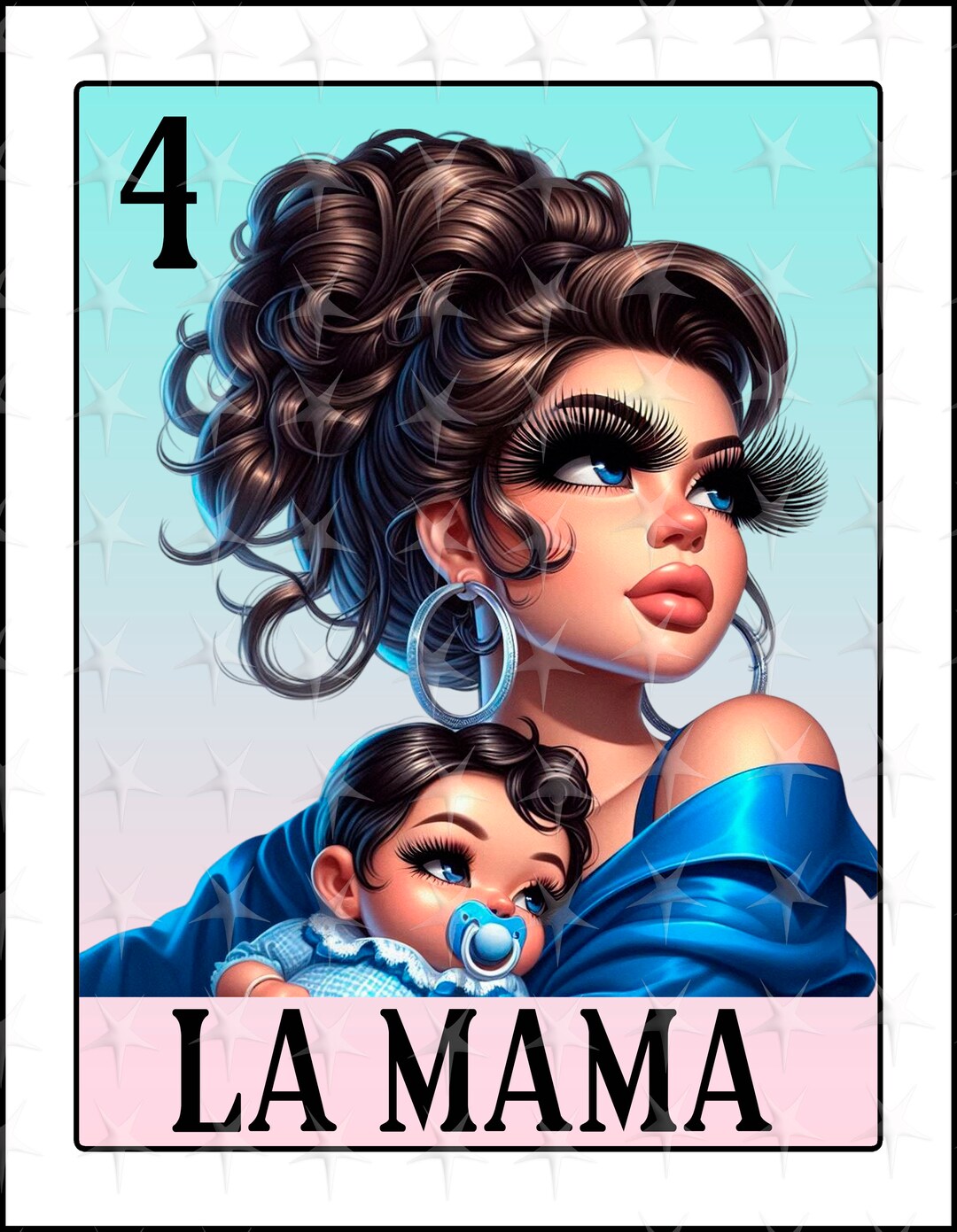 La Mama Loteria Card: Spanish Digital Design (PNG File) - Etsy