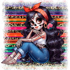 Sarape Catrina PNG, Sublimation Design, Sublimation Digital Design, Instant Download, Sarape Catrina Design, Catrina, Dia de los muertos