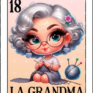 Cartão de loteria em espanhol, Design de sublimação, Design de La Grandma PNG, Download instantâneo, Design em espanhol, La Abuela, Cartão de loteria espanhol, Gigi