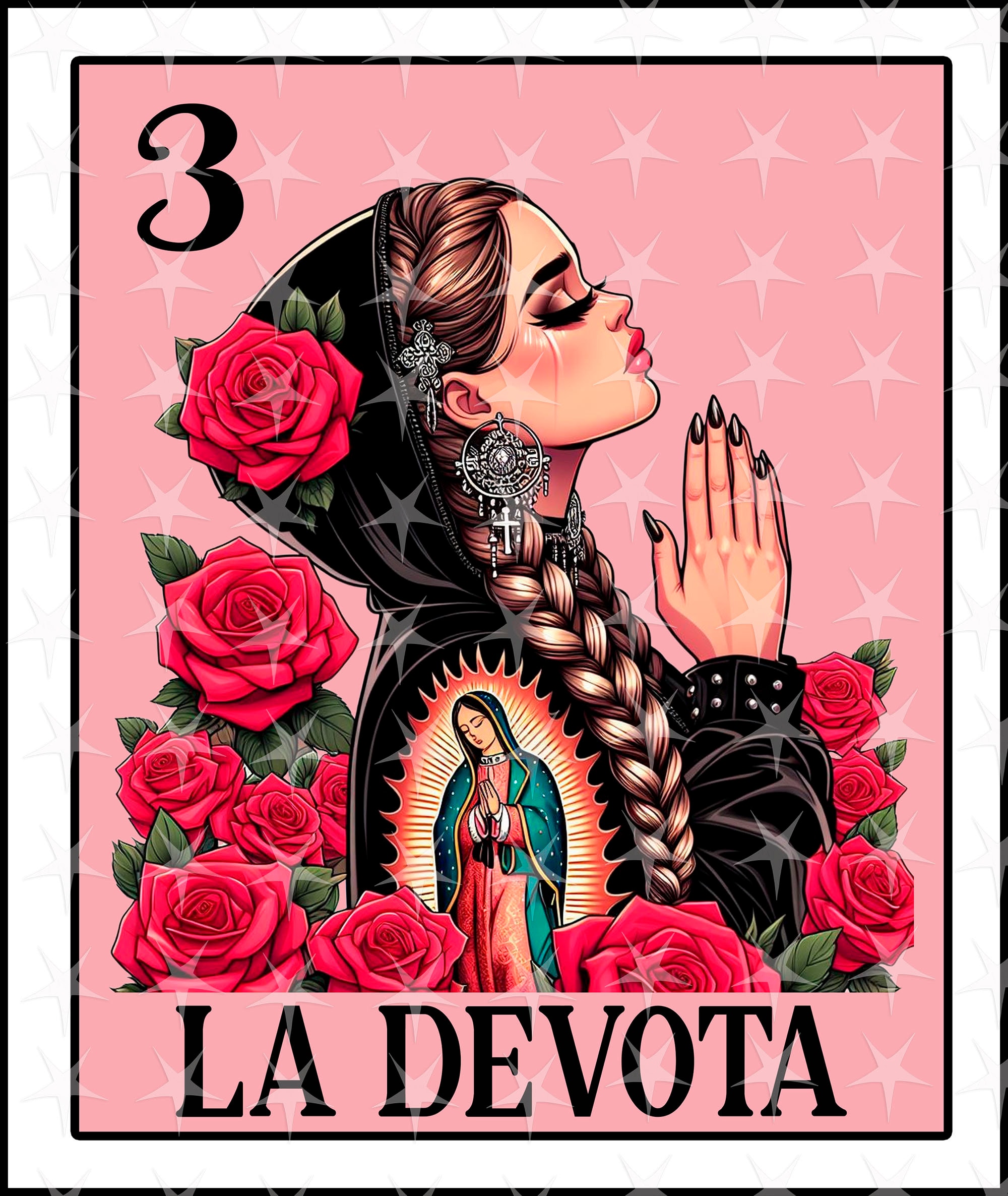 La Devota Loteria Card Sublimation Design (PNG Digital Download)
