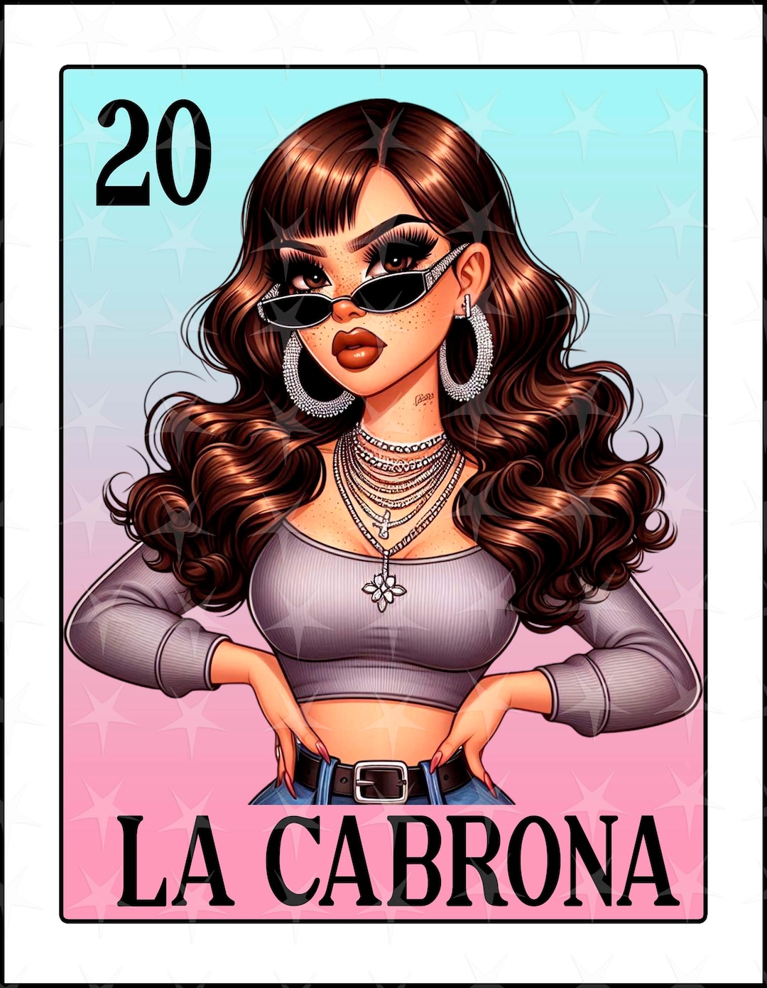 Loteria Card En Espanol, Sublimation Design, Cute La Cabrona Design