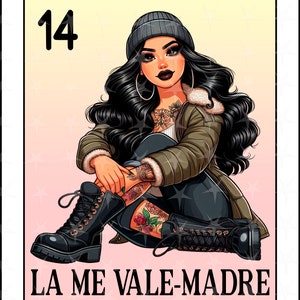 Loteria Karte en espanol, Sublimationsdesign, Sublimation digitales Design, Sofort-Download, Spanisches Design, La me vale-Madre, PNG Loteria karte