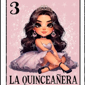 Carte Loteria en espagnol, Design par sublimation, Design numérique par sublimation, Téléchargement instantané, Design espagnol, LaQuinceanera, PNG Carte Loteria