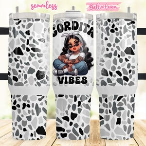 Gordita vibes 40oz Digital Wrap, Spanish Digital Design, 40oz Sublimation Design, Instant Download, Spanish Cute wrap Design, wrap 40oz