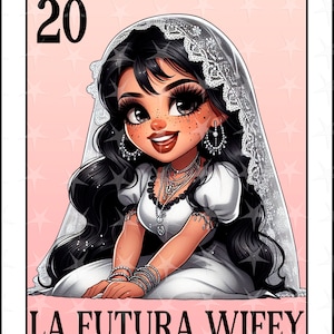 Loteria Karte in Espanol, Sublimationsdesign, La Futura Wifey digitale Karte, Sofort Download, Spanisches Design, LA FUTURA WIFEY, La Wifey Karte