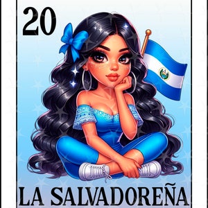 Cartão Loteria em espanhol, Design bonito Salvadorena, Download instantâneo, Design digital espanhol, La Salvadorena, Cartão Loteria, Frases em espanhol