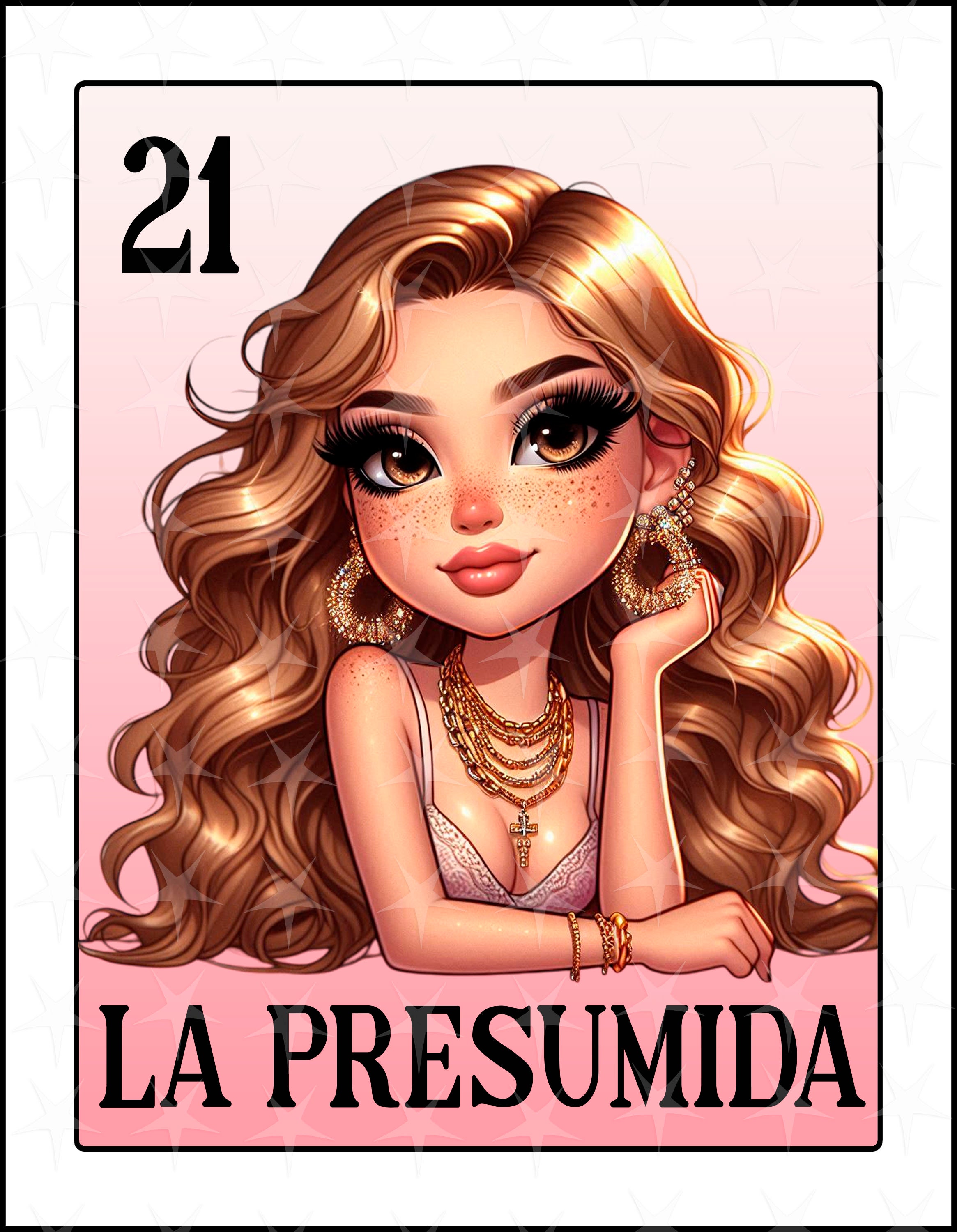 La Presumida Loteria Card Sublimation Design (Digital Download)