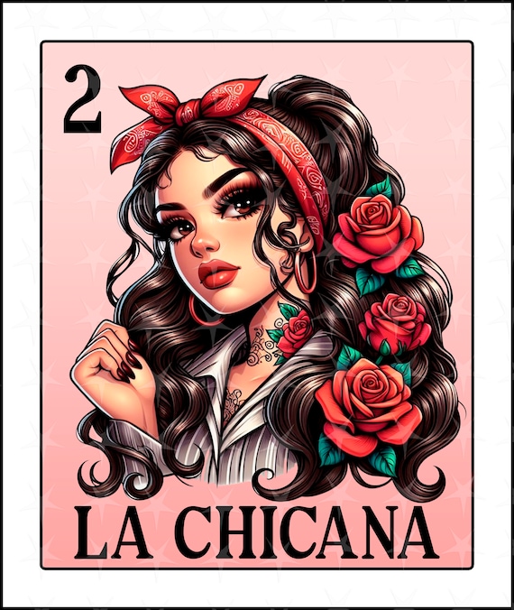 La Chicana Loteria Card Sublimation Design (PNG Digital Download