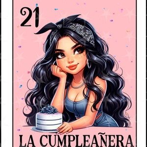 Carta Loteria en espanol, Design di sublimazione, Design digitale di sublimazione, Download istantaneo, Design spagnolo,La cumpleanera, Loteria spagnola