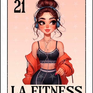 Carte Loteria en espagnol, Design par sublimation, Design La Fitness PNG, Téléchargement instantané, Design espagnol, La Fitness, Carte Loteria espagnole