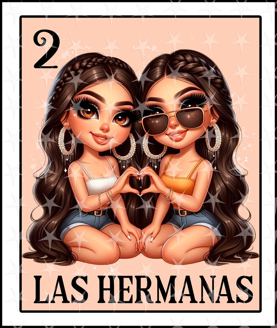 Las Hermanas Loteria Card: Spanish Sublimation Design (digital Download ...