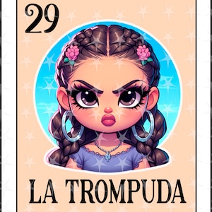 Carte Loteria en espagnol, Design par sublimation, Design numérique par sublimation, Téléchargement instantané, Design espagnol, La Trompuda, Carte espagnole Loteria