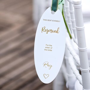 Etichette personalizzate per la prenotazione dei posti a sedere per matrimonio, con lamina, per la famiglia della sposa e dello sposo, etichette per posti a sedere ellittiche e ovali, etichette per posti a sedere rotonde.