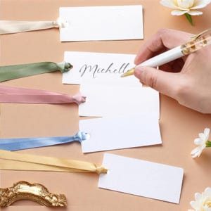 Wedding Place Cards(10pcs), Blank Place Cards, Name Cards Wedding, Tented Place Cards, Name Place Cards, Place Cards Wedding, Edge Paper