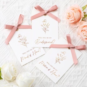 Gepersonaliseerde bruidsmeisjeskaart | Trouwkaart | Bruidscadeau | Elegant | Verijdeld