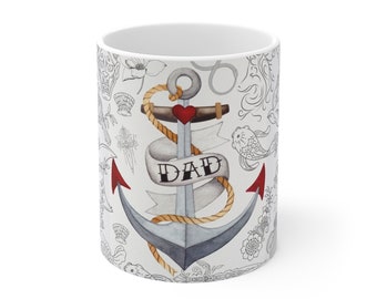 Tattooed Pops - Ceramic Mug, 11oz