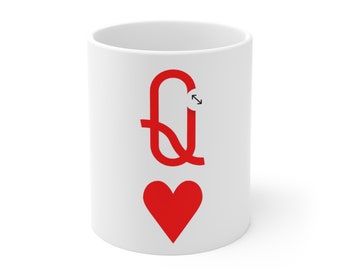 Queen of Hearts - Ceramic Mug, 11oz