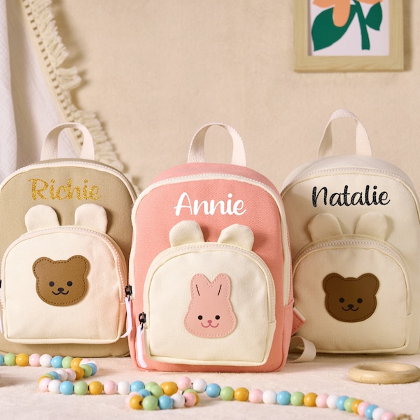 Personalized Embroidered Teddy Bear Backpack,Custom Teddy Kids Backpack Monogrammed,Toddler Backpack With Name,Preschool Backpack,Baby Gifts