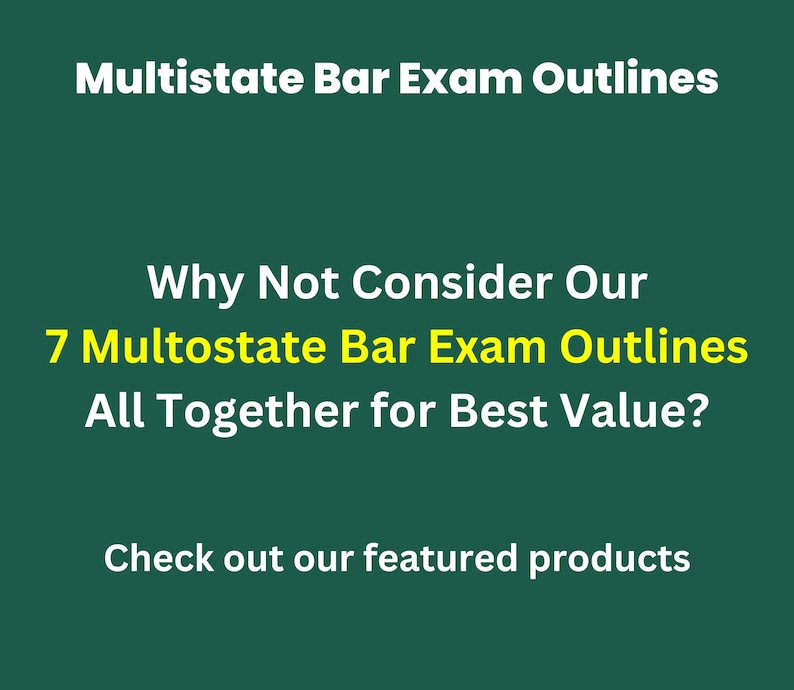 MBE Multistate Bar Exam Evidence Outline MBE Preparation Law Notes UBE ...