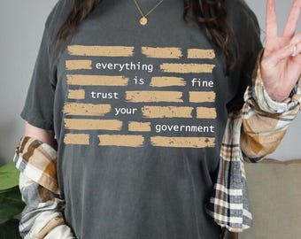 Censored Everything Is Fine Trust Your Government PNG Bundle / Funny Sarcastic Meme Quote PNG
