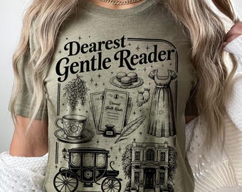 Dearest Gentle Reader PNG, Regency Gossip Society Quote, Spill The Tea Vintage Romance Digital Download
