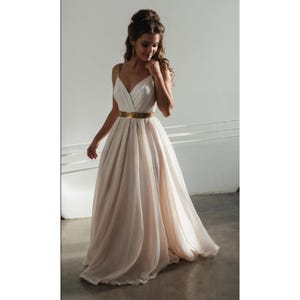 Elegant Greek Goddess Toga Dress, Flowing Chiffon Gown with Gold Accents, Greek Goddess Style Toga Dress, Modern Greek Goddess Toga