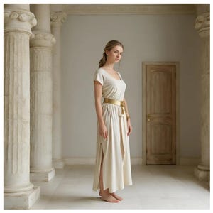 Renaissance Goddess Toga, Ancient Greek Women Costume, Medieval Halloween Greek Costume