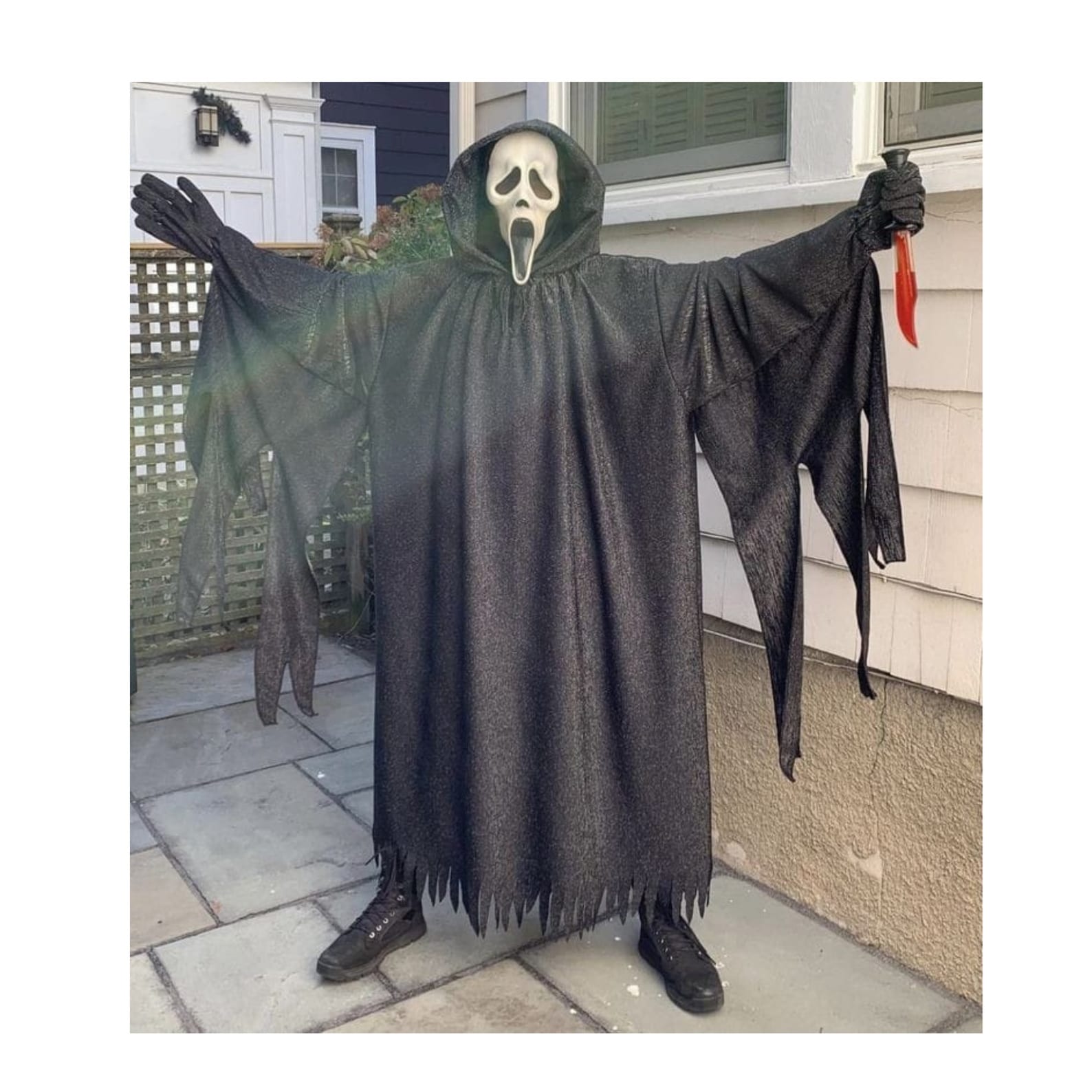 Screamer Ghost Robe Kids Black