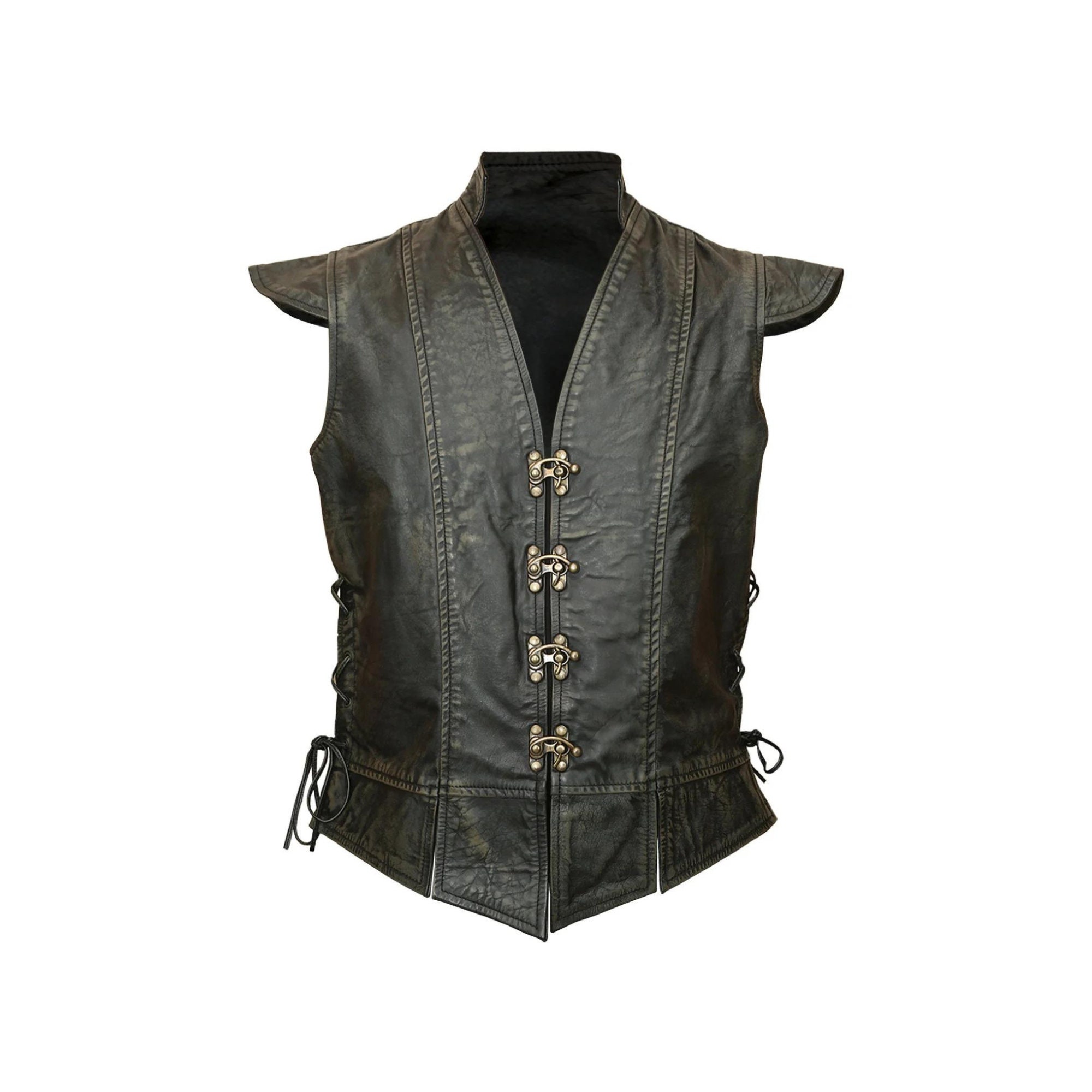 ジャケット・アウター vintage cross laceup design leather vest 61QFaFNsTIL._UY1000_.jpg