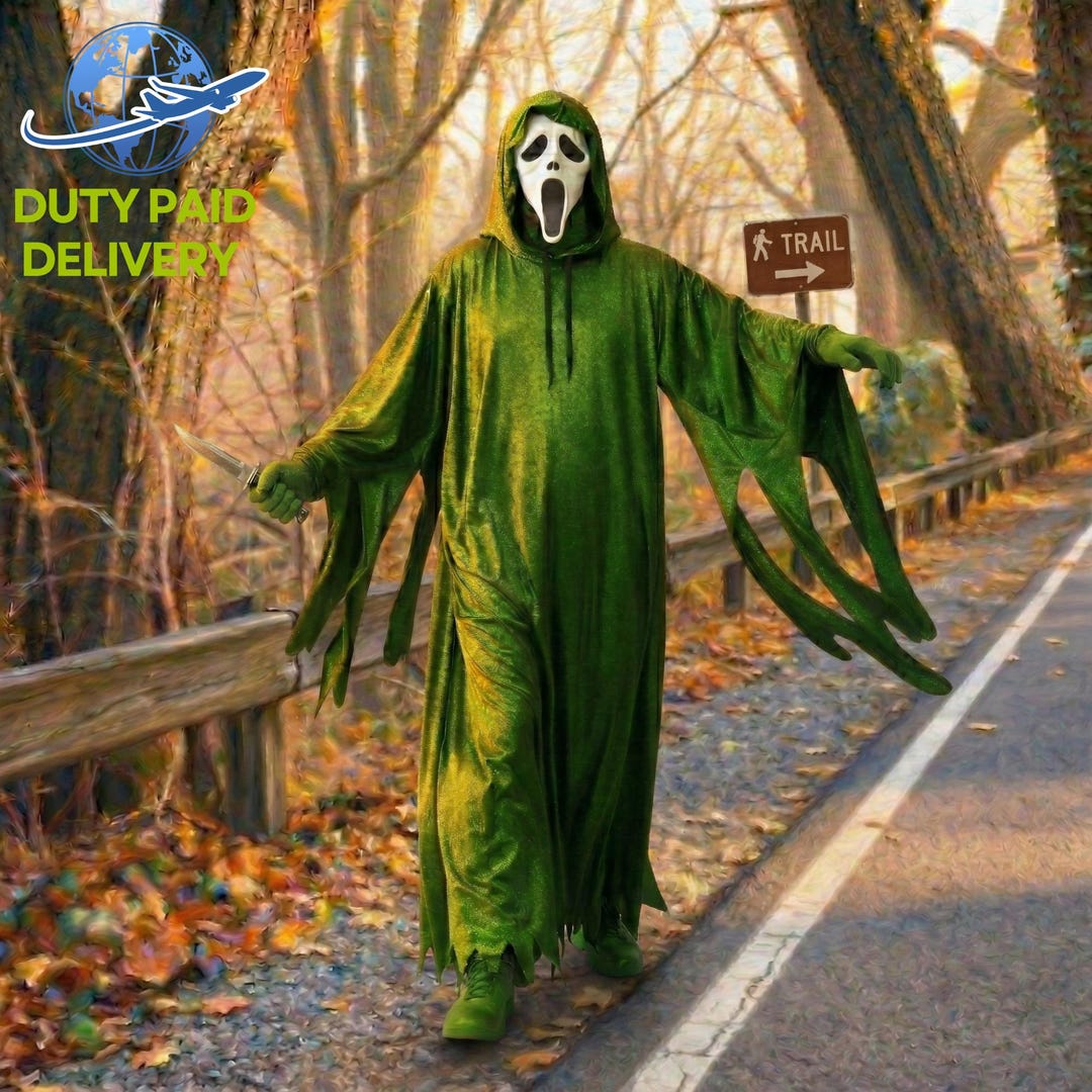 Horror Robe Luxury Glitter Horror Cloak, Sparkle Slasher Robe Costume, Shimmer ...