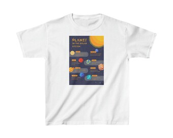 T-shirt pour enfants Système solaire, T-shirt Science pour enfants, T-shirt Espace pour enfants, T-shirt pour enfants Espace