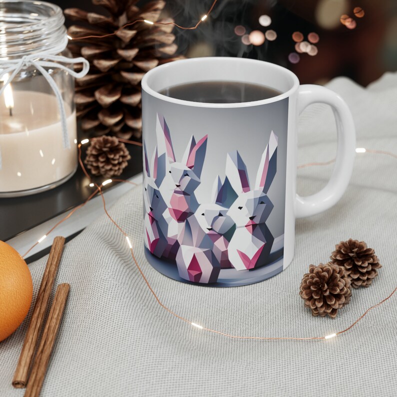 Happy Easter Bunny Coffee Mug, Happy Easter Mug, Easter Bunny Coffee ...