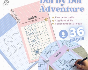 Symmetry Activity: Dot to Dot Pattern Printable (PDF Download)