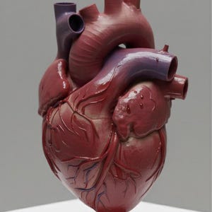 Kommersiell STL | Realistisk anatomisk hjärta 3D-modell | Utskrivbar mänsklig hjärta (digital fil)