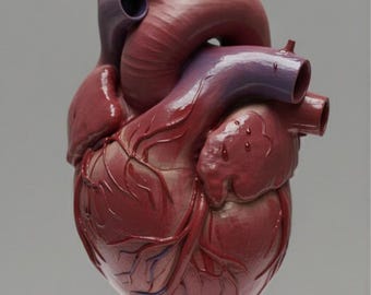 Commercial STL | Realistic Anatomical Heart 3D Model | Printable Human Heart (Digital File)