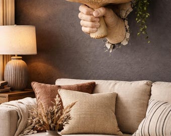 Mushroom Hand Wall Shelf STL | Surreal Home Decor | 3D Printable Shelf | Fantasy Gothic | Digital