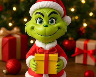 Grinch Christmas 3D Model STL File | Funny Xmas Decoration (Digital Download)