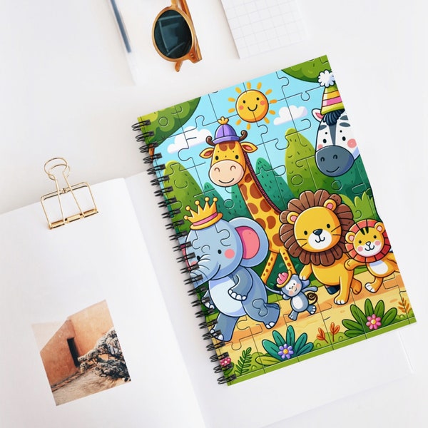 Kids Spiral Notebook - Ruled Line | Birthday Gift | Gift for Kids | Animals Notebook | Jungle Notebook |