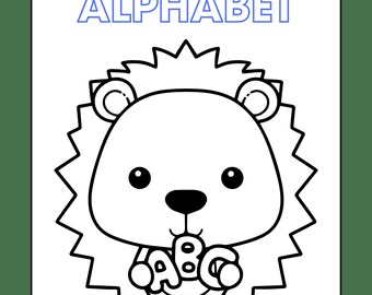Alphabet numérique pour enfants à colorier, prêt à imprimer