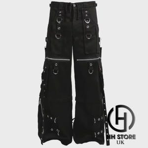 Cyber Goth Cargo Pants: Techwear Rave Baggy Cotton Trousers